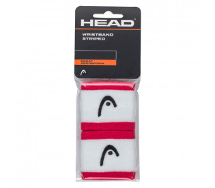 Напульсники HEAD 2,5" ширина 7см, 90% нейлон, 10% эластан, бело-малиновый